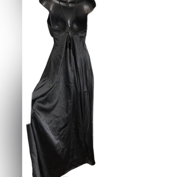 Sincerely Jules white lace open back satin effect black maxi slip dress size XL - Picture 7 of 15